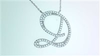 Halskette Venerio Dame Alfabeto in Silber Zirconia D CORSIVO ZIRC AG - D CORSIVO ZIRC AG